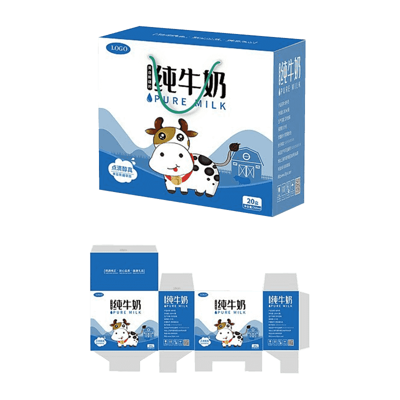 Korrugerade mjölkförpackningslådor