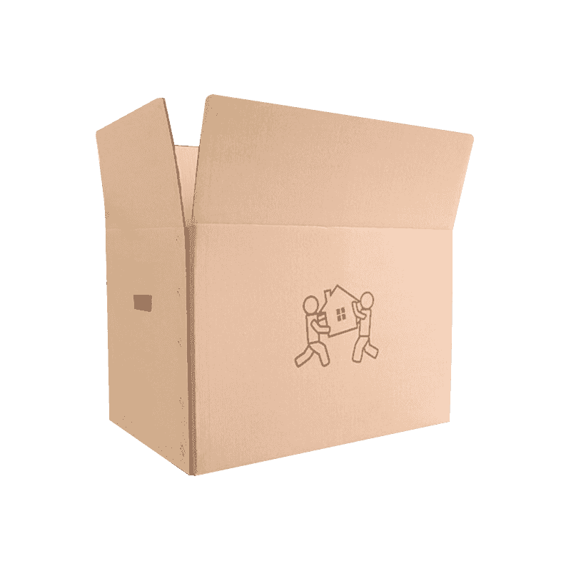 Flytta korrugerade fraktlådor