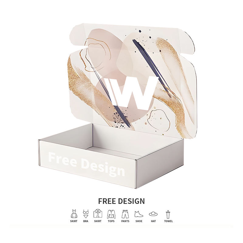 Wave-korrugerade kläder förpackningslådor