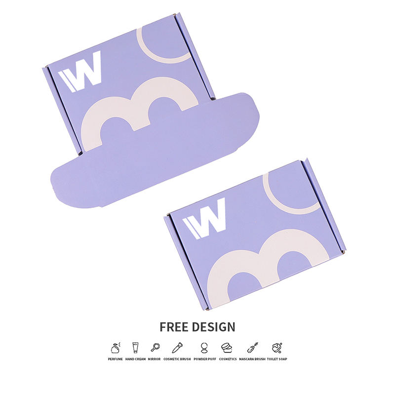 Lavendel lila korrugerade kosmetikaförpackningar