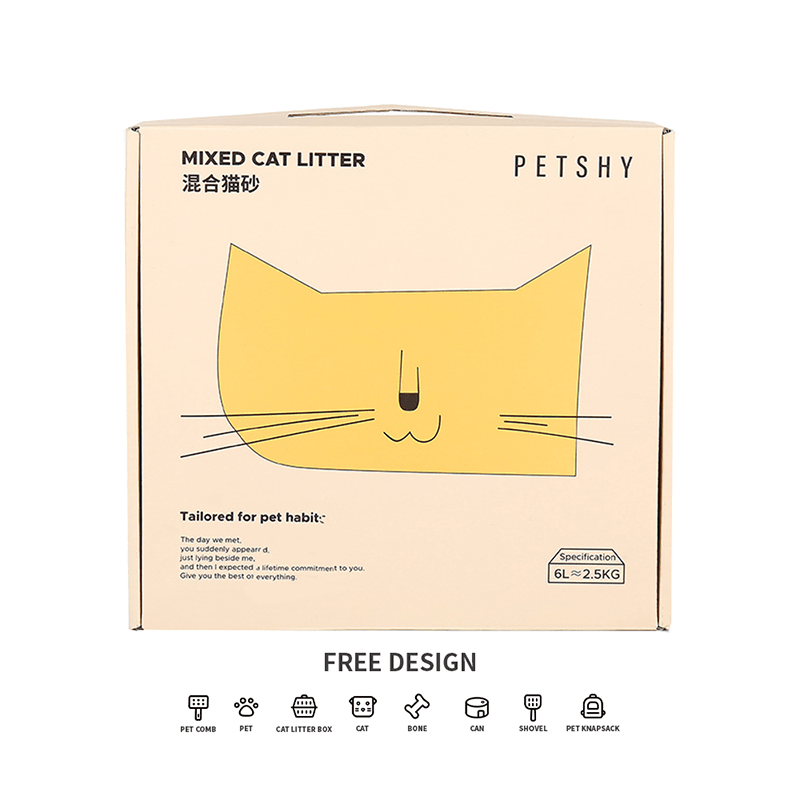 Korrugerade förpackningslådor för kattsand